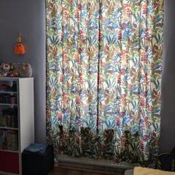 Curtains with a floral pattern